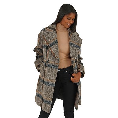 Women's Fleet Street Long Double Breasted Boucle Coat