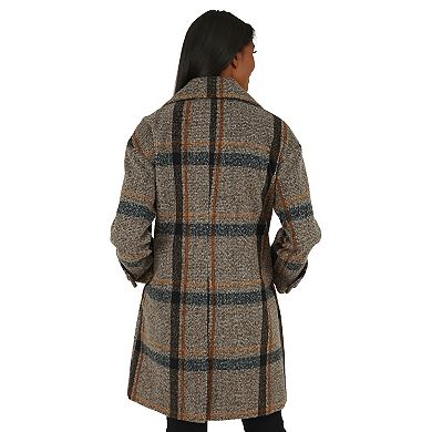 Women's Fleet Street Long Double Breasted Boucle Coat