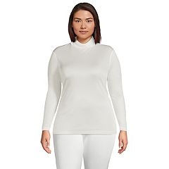 Plus Size Lands' End Silk Interlock Turtleneck Long Underwear