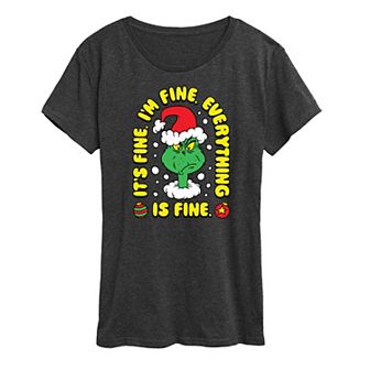 Juniors' Dr. Seuss Everything Is Fine Graphic Tee