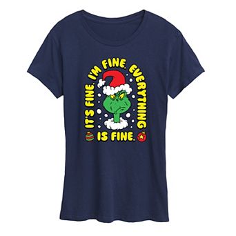 Juniors' Dr. Seuss Everything Is Fine Graphic Tee