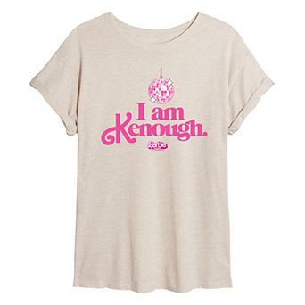 Juniors' Barbie The Movie I Am Kenough Disco Graphic Tee