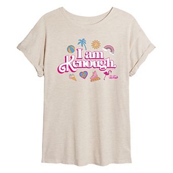 Juniors' Barbie The Movie I Am Kenough Icons Graphic Tee
