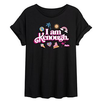 Juniors' Barbie The Movie I Am Kenough Icons Graphic Tee