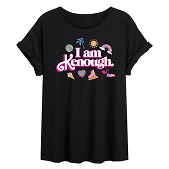 Juniors' Barbie The Movie I Am Kenough Icons Graphic Tee