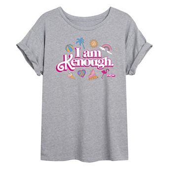 Juniors' Barbie The Movie I Am Kenough Icons Graphic Tee