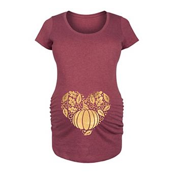 Maternity Fall Love Gold Foil Graphic Tee