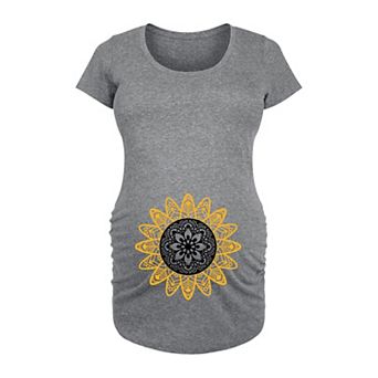 Maternity Sunflower Decorative Graphic Tee