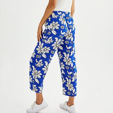 Women's Sonoma Goods For Life® Print Linen-Blend Pants 