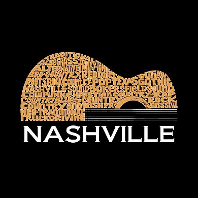 Nashville Guitar - Girl's Word Art T-Shirt