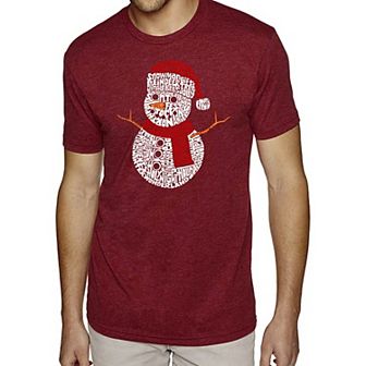 Christmas Snowman - Men's Premium Blend Word Art T-Shirt
