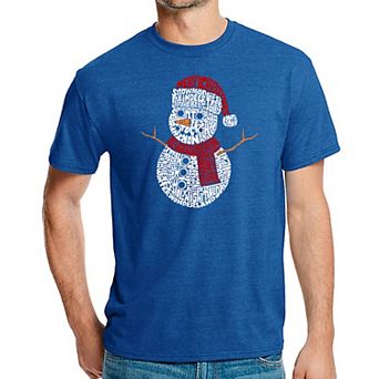 Christmas Snowman - Men's Premium Blend Word Art T-Shirt