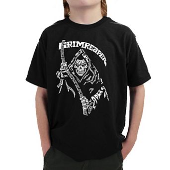 Boy's Word Art T-shirt - Grim Reaper