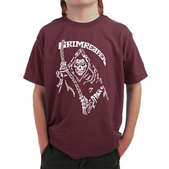 Boy's Word Art T-shirt - Grim Reaper