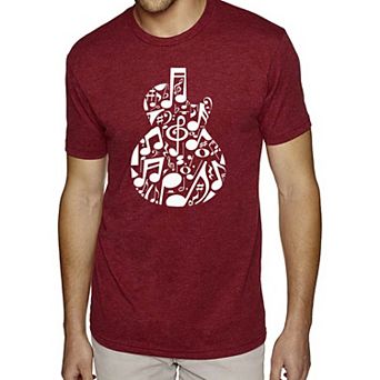Music Notes Guitar - Men's Premium Blend Word Art T-Shirt