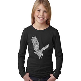 Eagle - Girl's Word Art Long Sleeve