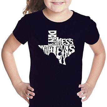 Dont Mess With Texas - Girl's Word Art T-Shirt