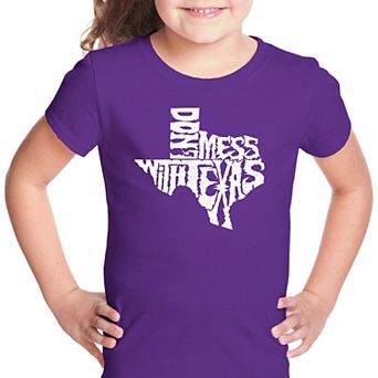 Dont Mess With Texas - Girl's Word Art T-Shirt