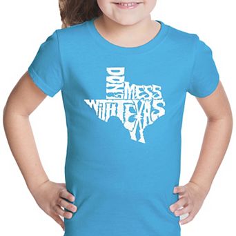 Dont Mess With Texas - Girl's Word Art T-Shirt