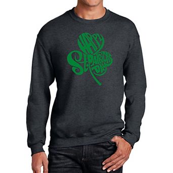 St. Patricks Day Shamrock - Mens Word Art Crewneck Sweatshirt