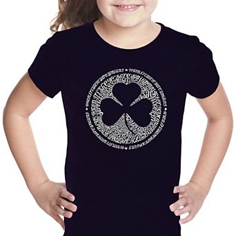 Lyrics To When Irish Eyes Are Smiling - Girl's Word Art T-Shirt