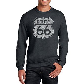 Cities Along The Legendary Route 66 - Mens Word Art Crewneck Sweatshirt