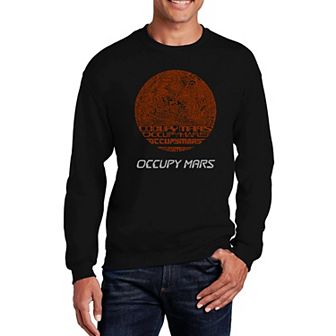 Occupy Mars - Men's Word Art Crewneck Sweatshirt