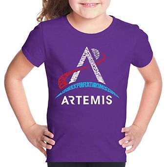 NASA Artemis Logo - Girl's Word Art T-Shirt