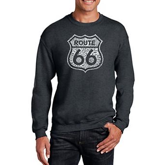 Get Your Kicks On Route 66 - Mens Word Art Crewneck Sweatshirt