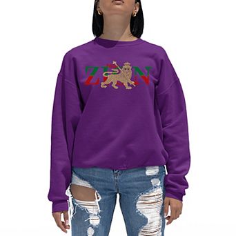 Zion - One Love - Women's Word Art Crewneck Sweatshirt