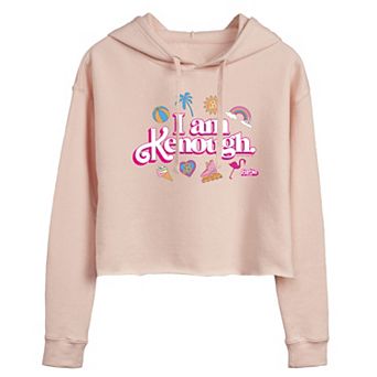 Juniors' Barbie The Movie I Am Kenough Icons Cropped Graphic Hoodie