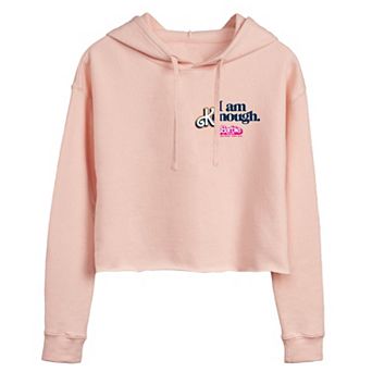 Juniors' Barbie The Movie I Am Kenough Cropped Graphic Hoodie