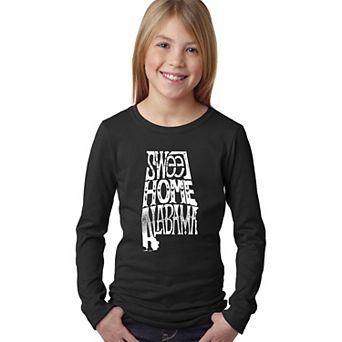 Sweet Home Alabama - Girl's Word Art Long Sleeve