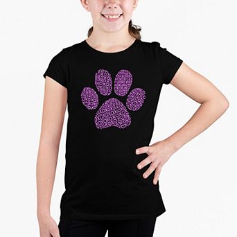 XOXO Dog Paw - Girl's Word Art T-shirt
