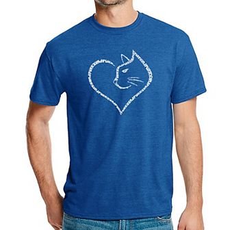 Cat Heart - Men's Premium Blend Word Art T-Shirt