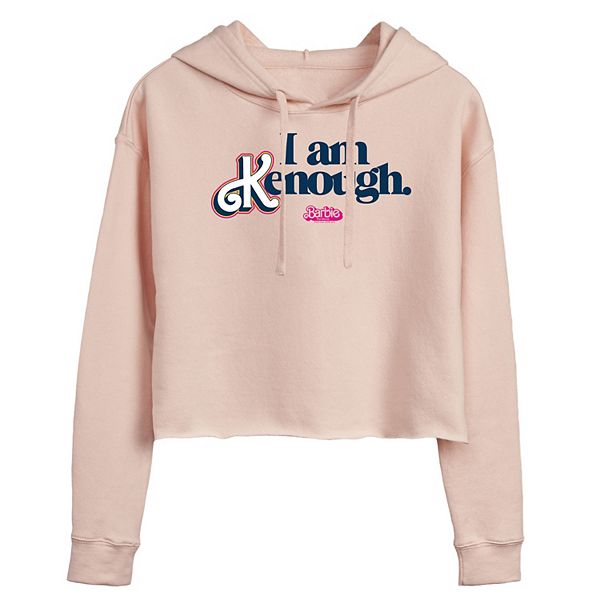 Juniors' Barbie The Movie I Am Kenough Cropped Graphic Hoodie