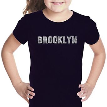 Brooklyn Neighborhoods - Girl's Word Art T-Shirt