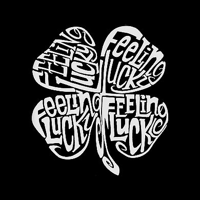 Feeling Lucky - Mens Word Art Crewneck Sweatshirt