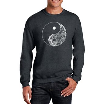 Yin Yang - Mens Word Art Crewneck Sweatshirt
