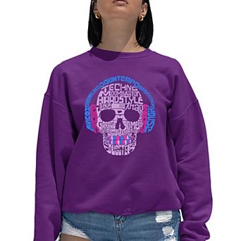 Styles Of Edm Music - Women's Word Art Crewneck Sweatshirt