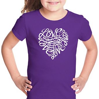 Love - Girl's Word Art T-Shirt