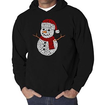 Christmas Snowman - Men's Word Art Hooded Sweatshirt
