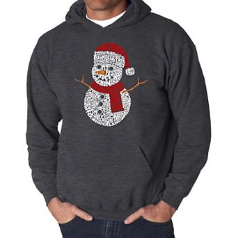Christmas Snowman - Men's Word Art Hooded Sweatshirt