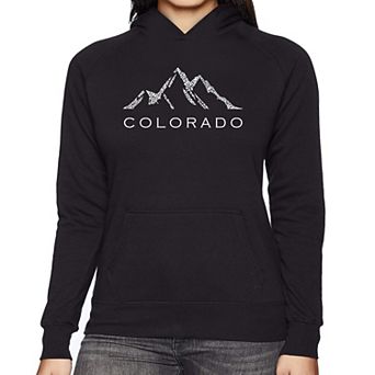 Colorado Ski Towns - Women's Word Art Hooded Sweatshirt