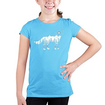 Howling Wolf - Girl's Word Art T-shirt