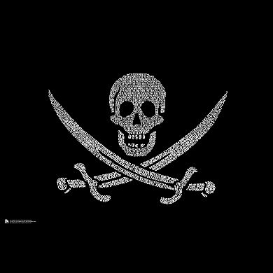 Lyrics To A Legendary Pirate Song - Girl's Word Art T-Shirt