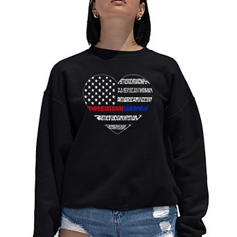 American Woman - Women's Word Art Crewneck Sweatshirt
