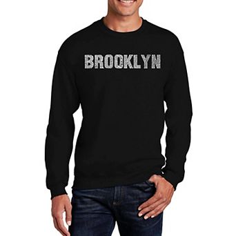 Brooklyn Neighborhoods - Mens Word Art Crewneck Sweatshirt