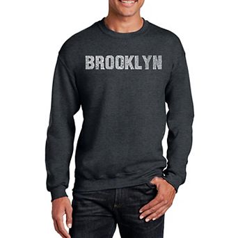 Brooklyn Neighborhoods - Mens Word Art Crewneck Sweatshirt