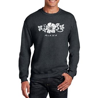 Aloha - Mens Word Art Crewneck Sweatshirt